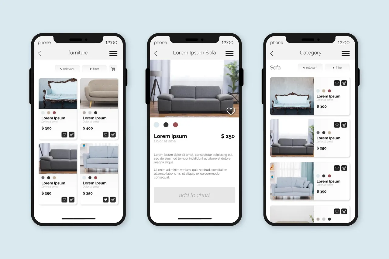 Smartphone with a modern website layout.